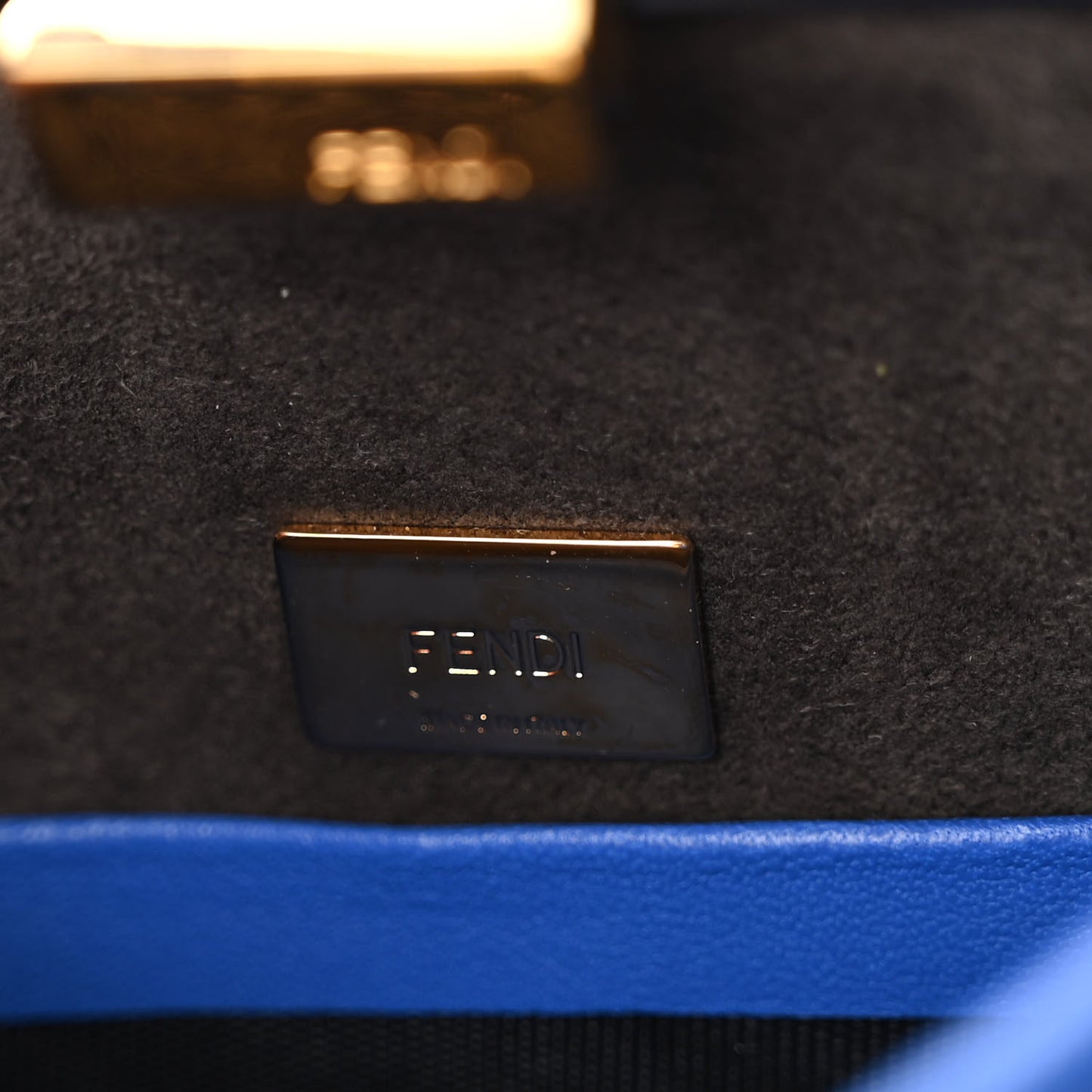 Shiny Nappa Micro Peekaboo Iconic Satchel Bluette