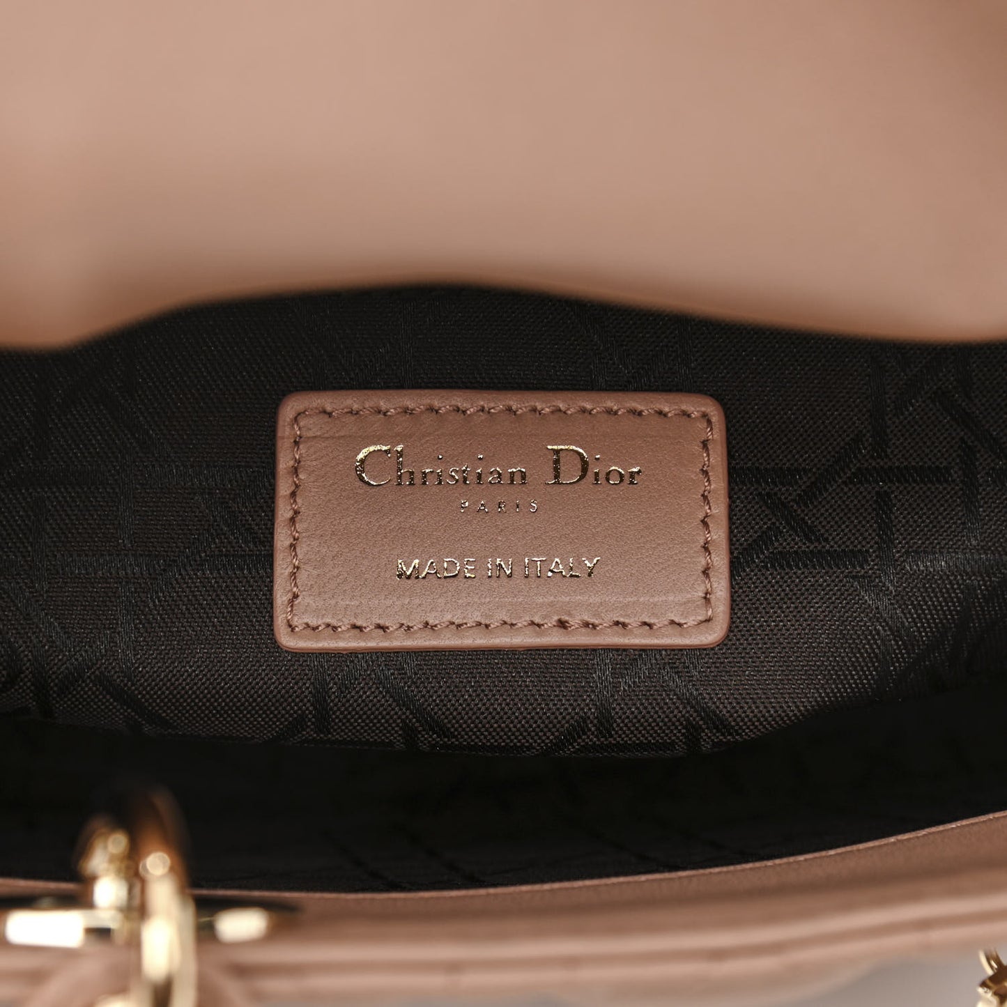 Lambskin Cannage Small My ABCDior Lady Dior Taupe
