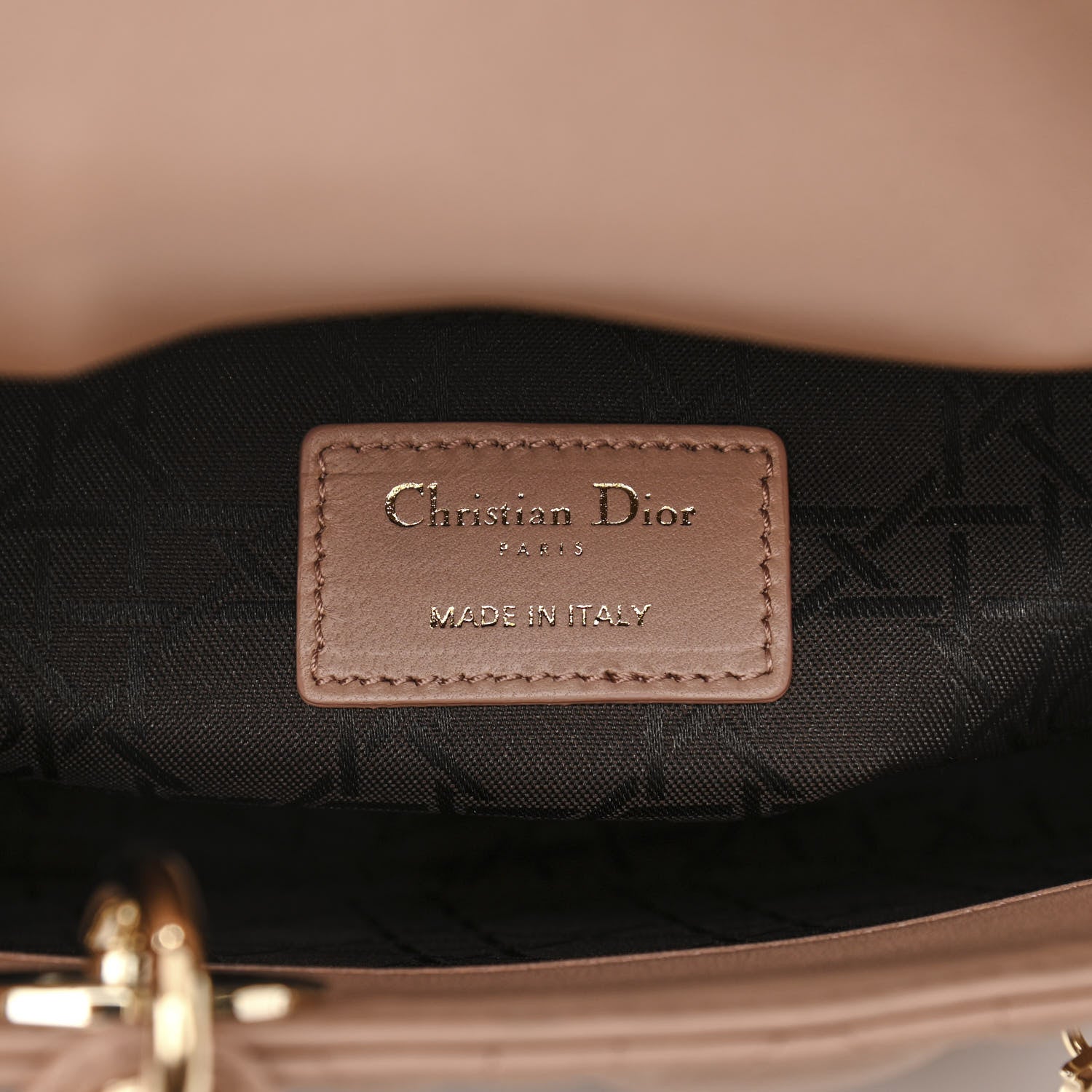 Christian Dior Lambskin Cannage Small My ABCDior Lady Dior Taupe 6 of 10