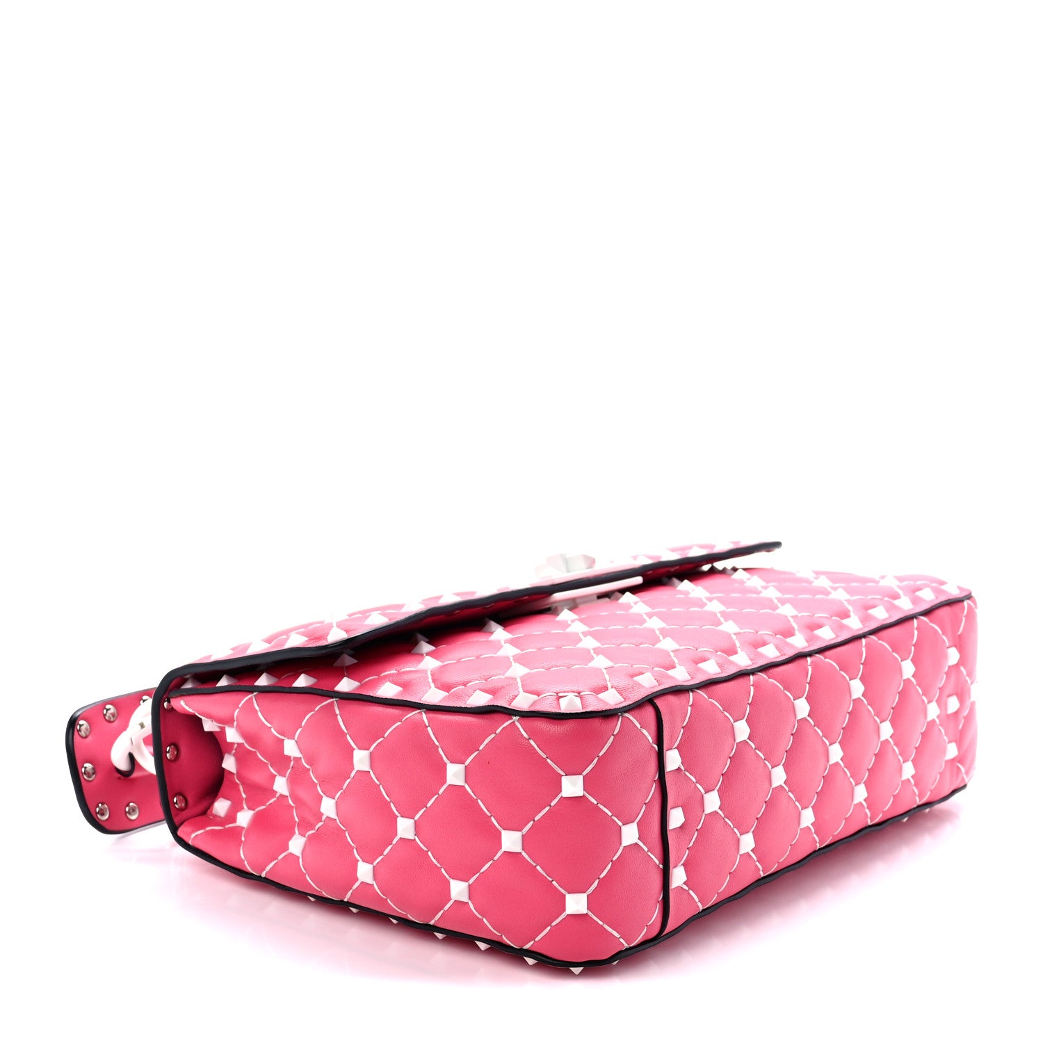 Valentino Garavani Lambskin Medium Free Rockstud Spike Shoulder Bag Shadow Pink 4 of 11