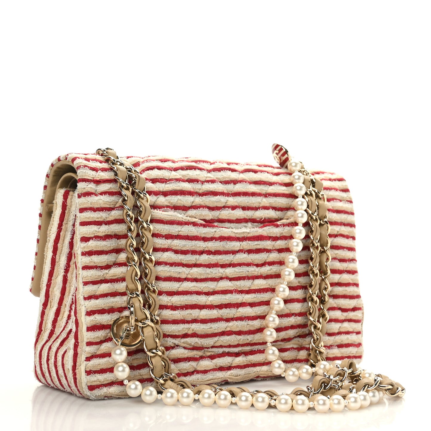 Jersey Quilted Medium Coco Sailor Flap Red White