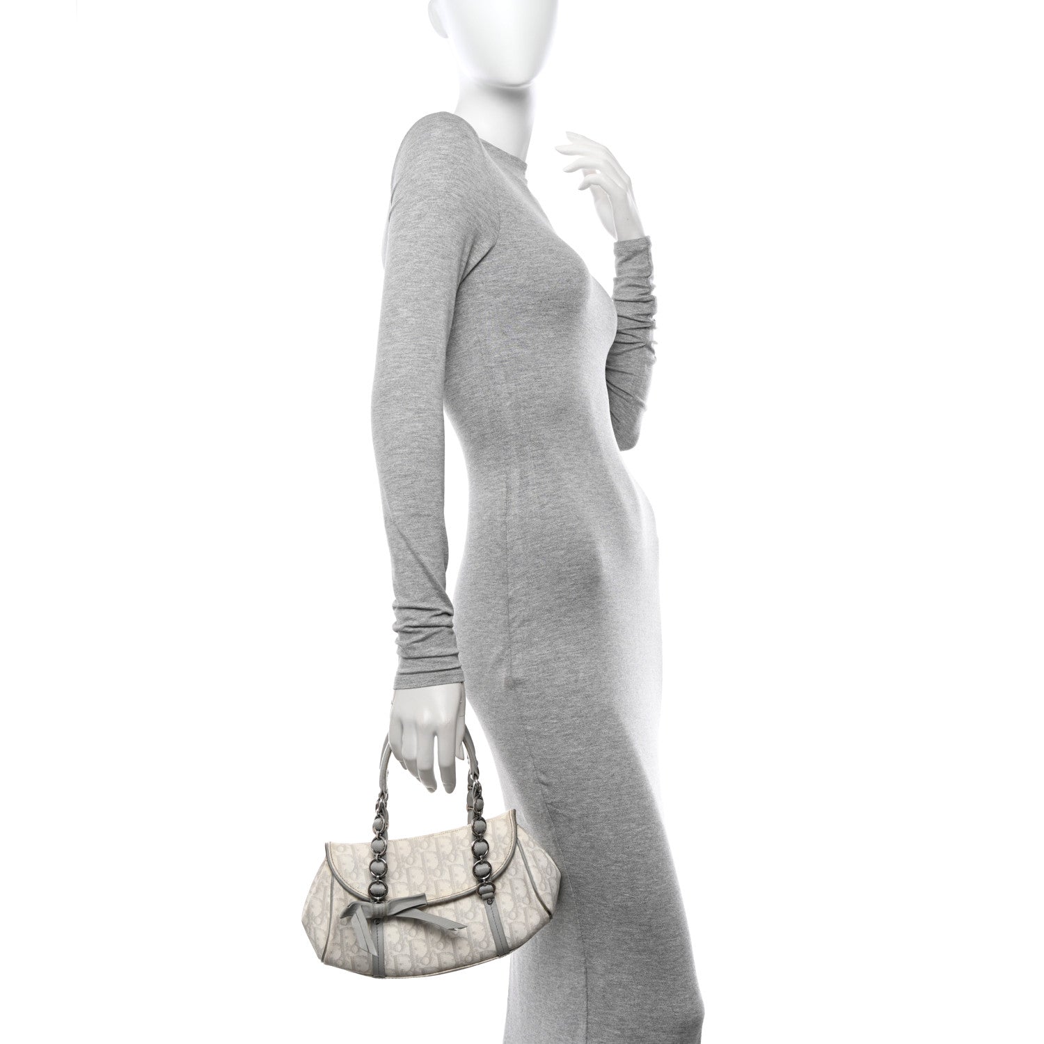 Christian Dior Monogram Romantique Trotter Bag Grey 2 of 25