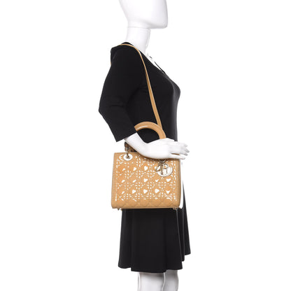 Christian Dior Patent Cannage Medium Lady Dior Beige 2 of 9
