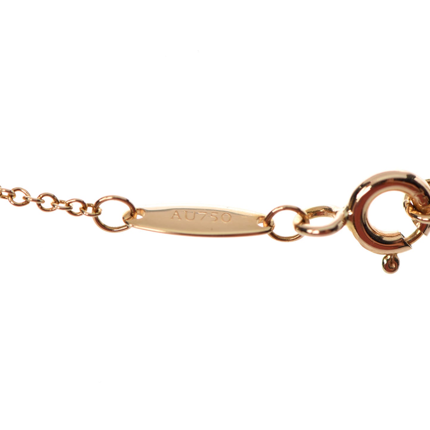 18K Yellow Gold Diamond .17ct Elsa Peretti Diamonds by the Yard Pendant Necklace