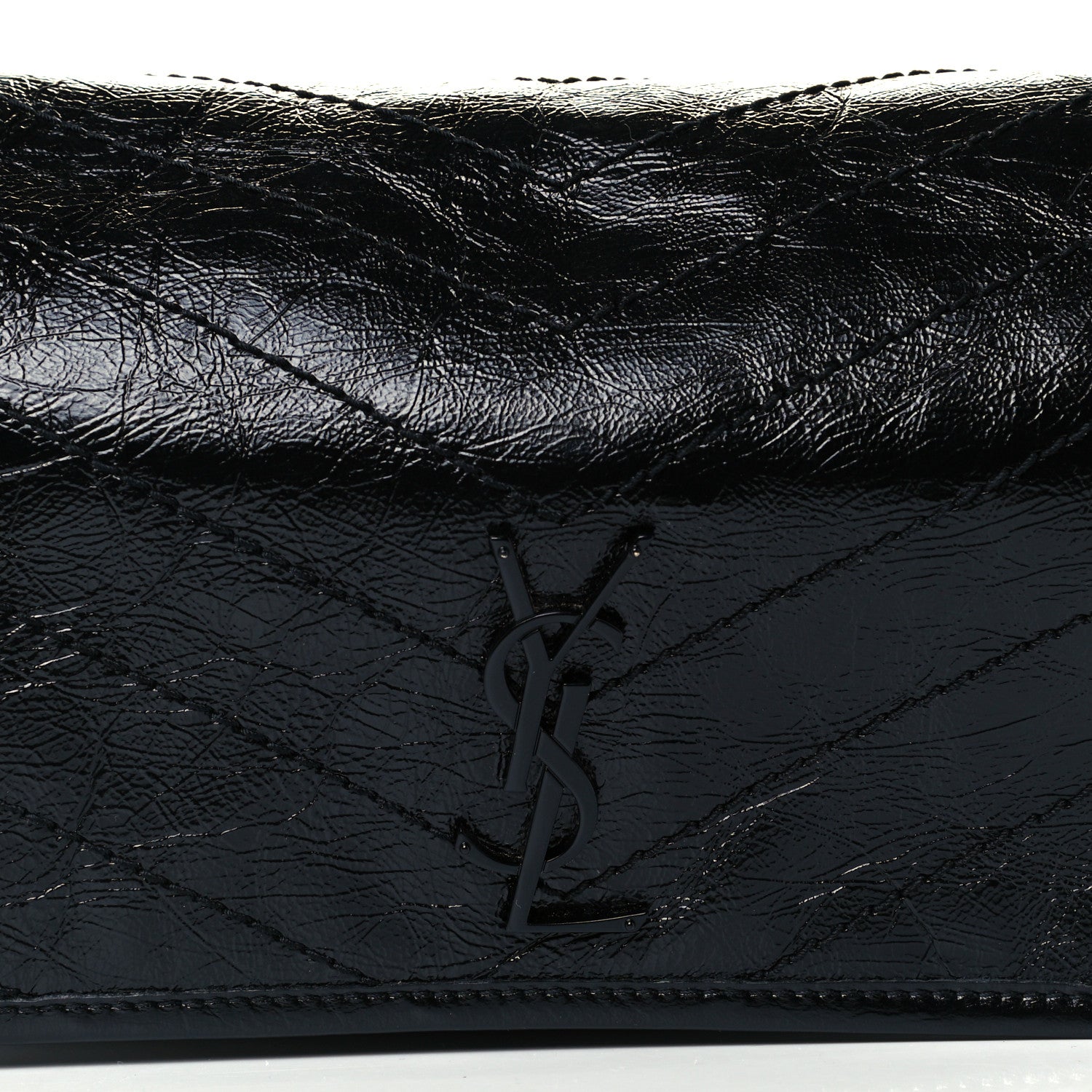 Saint Laurent Crinkled Calfskin Matelasse Monogram Niki Body Bag Black 10 of 12