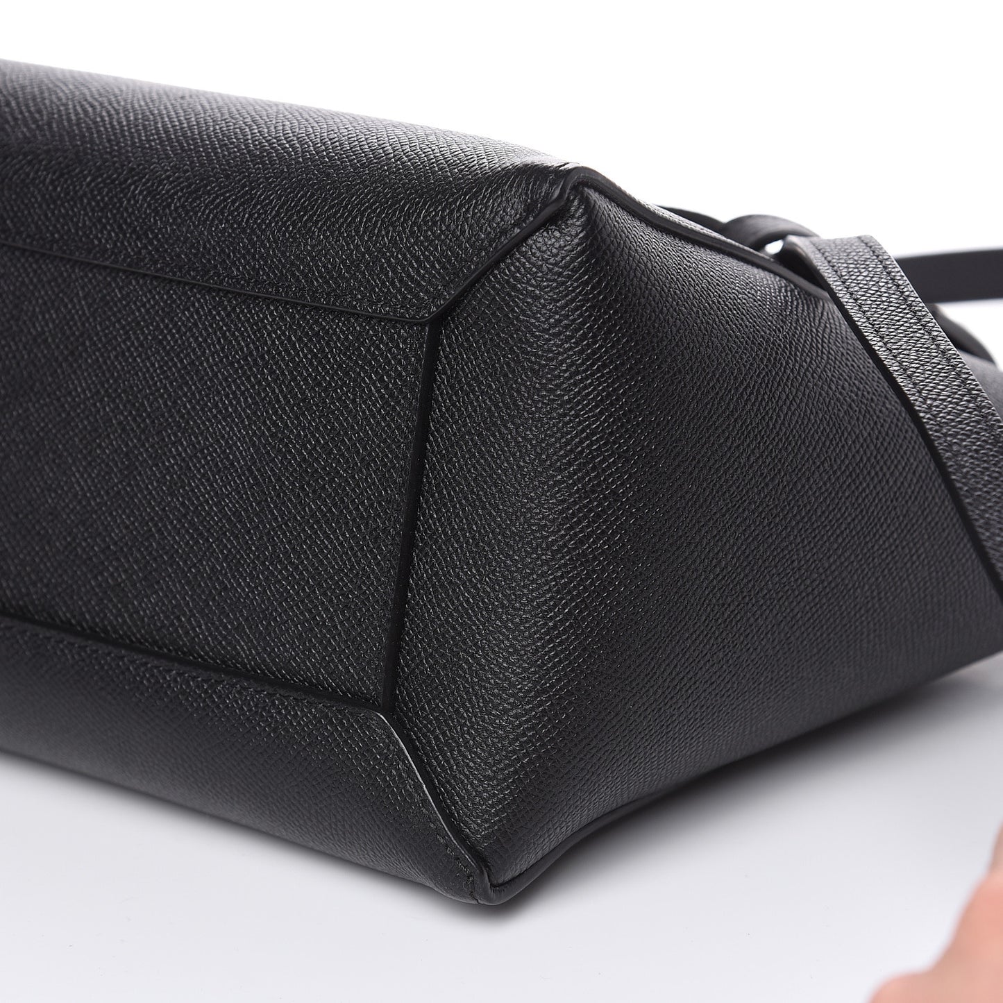 Grained Calfskin Micro Belt Bag Black