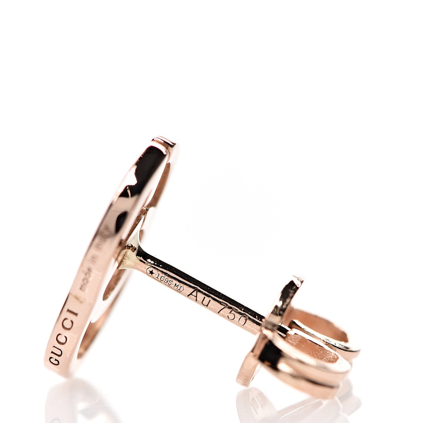 18K Rose Gold GG Tissue Stud Earrings