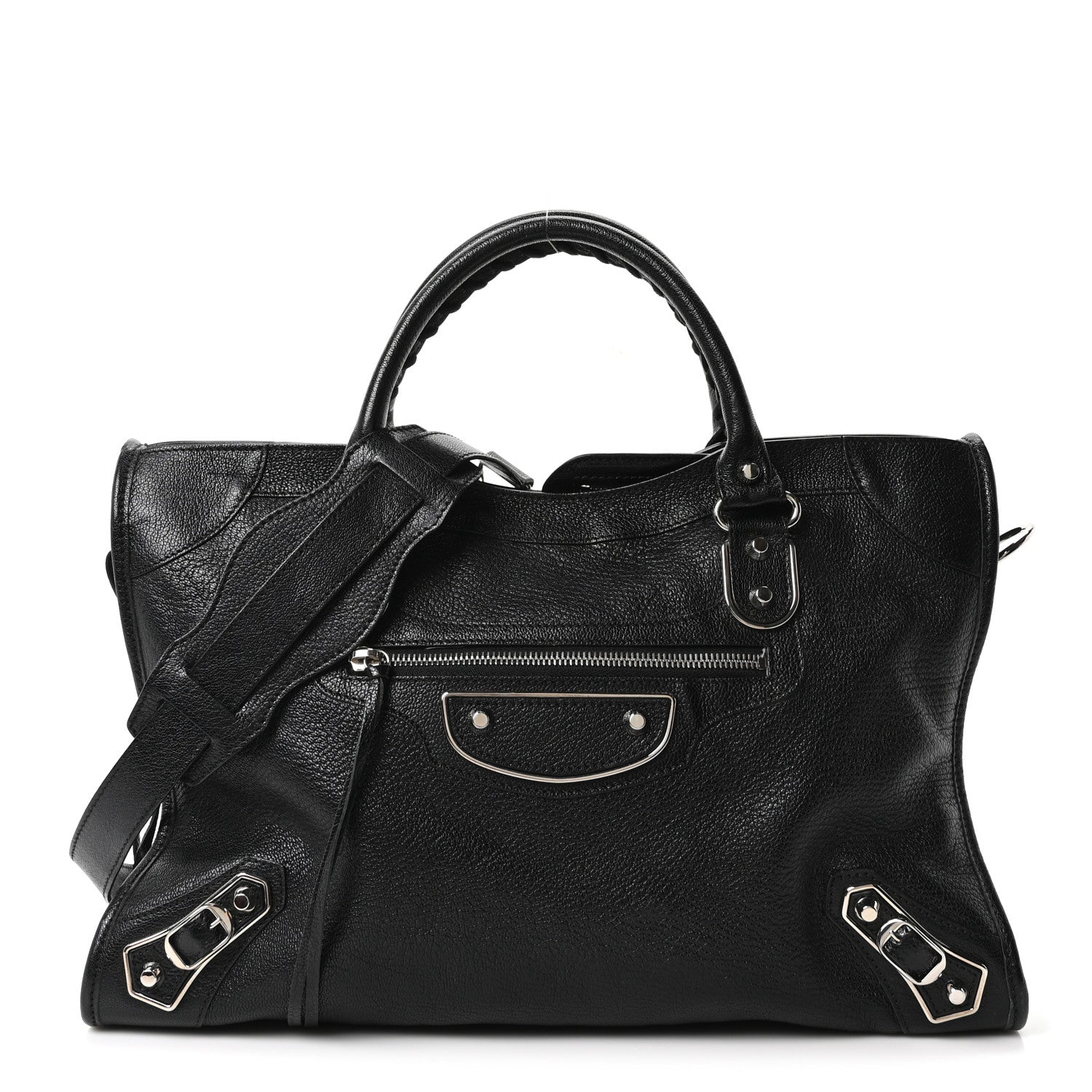 Balenciaga Chevre Silver Metallic Edge Hardware City Black 1 of 10