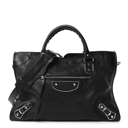 Balenciaga Chevre Silver Metallic Edge Hardware City Black 1 of 10
