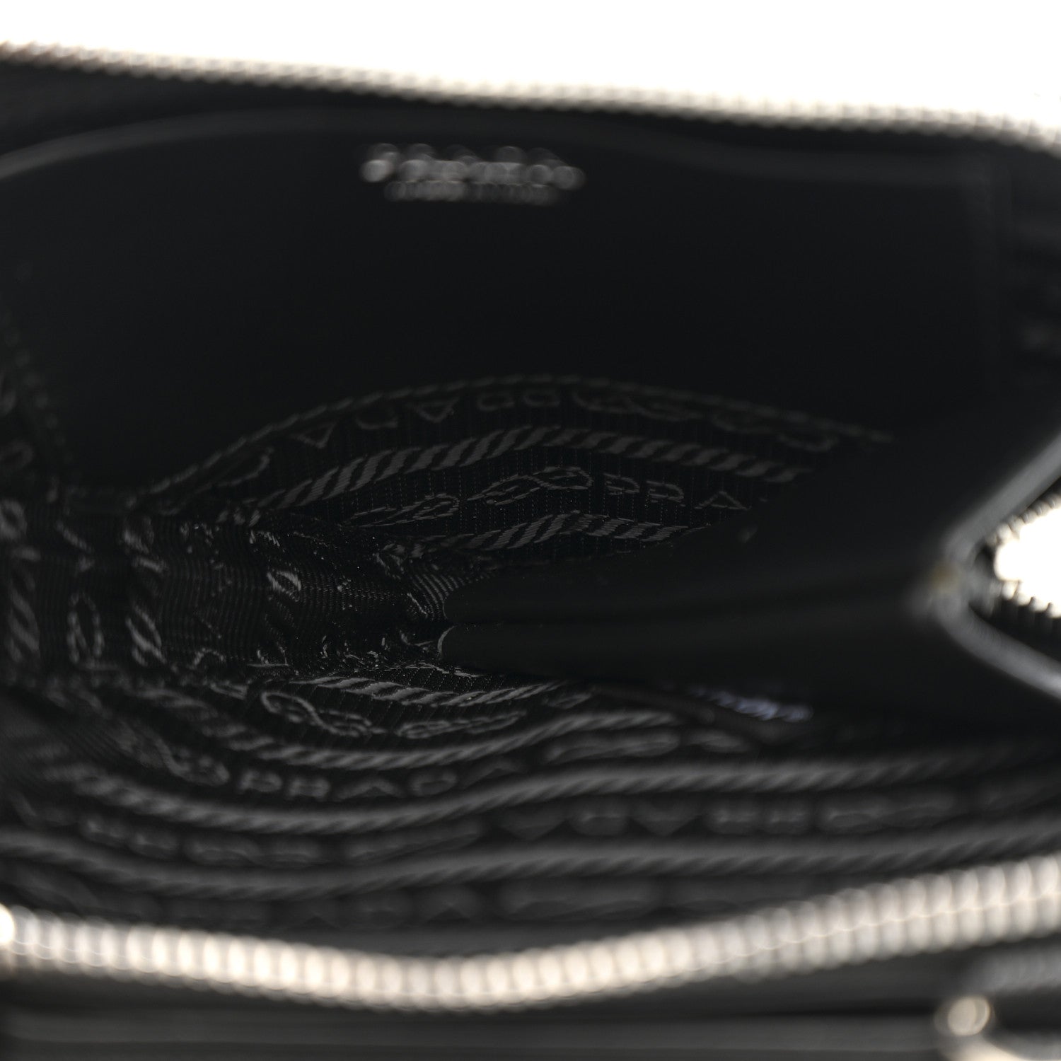 Prada Saffiano Mini Triangle Crossbody Pouch Black 5 of 12