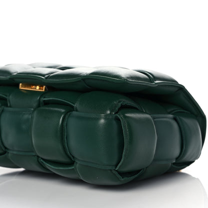 Bottega Veneta Lambskin Maxi Intreccio Padded Chain Cassette Crossbody Bag Racing Green 12 of 13