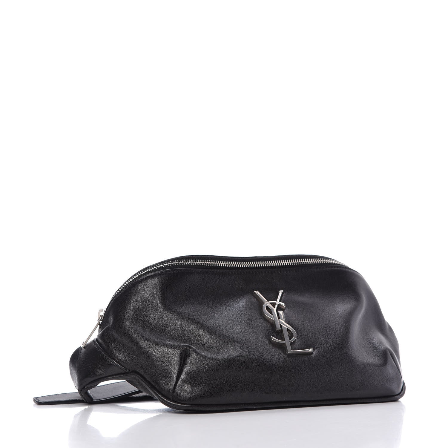 Saint Laurent Calfskin Monogram Belt Bag Black 4 of 10