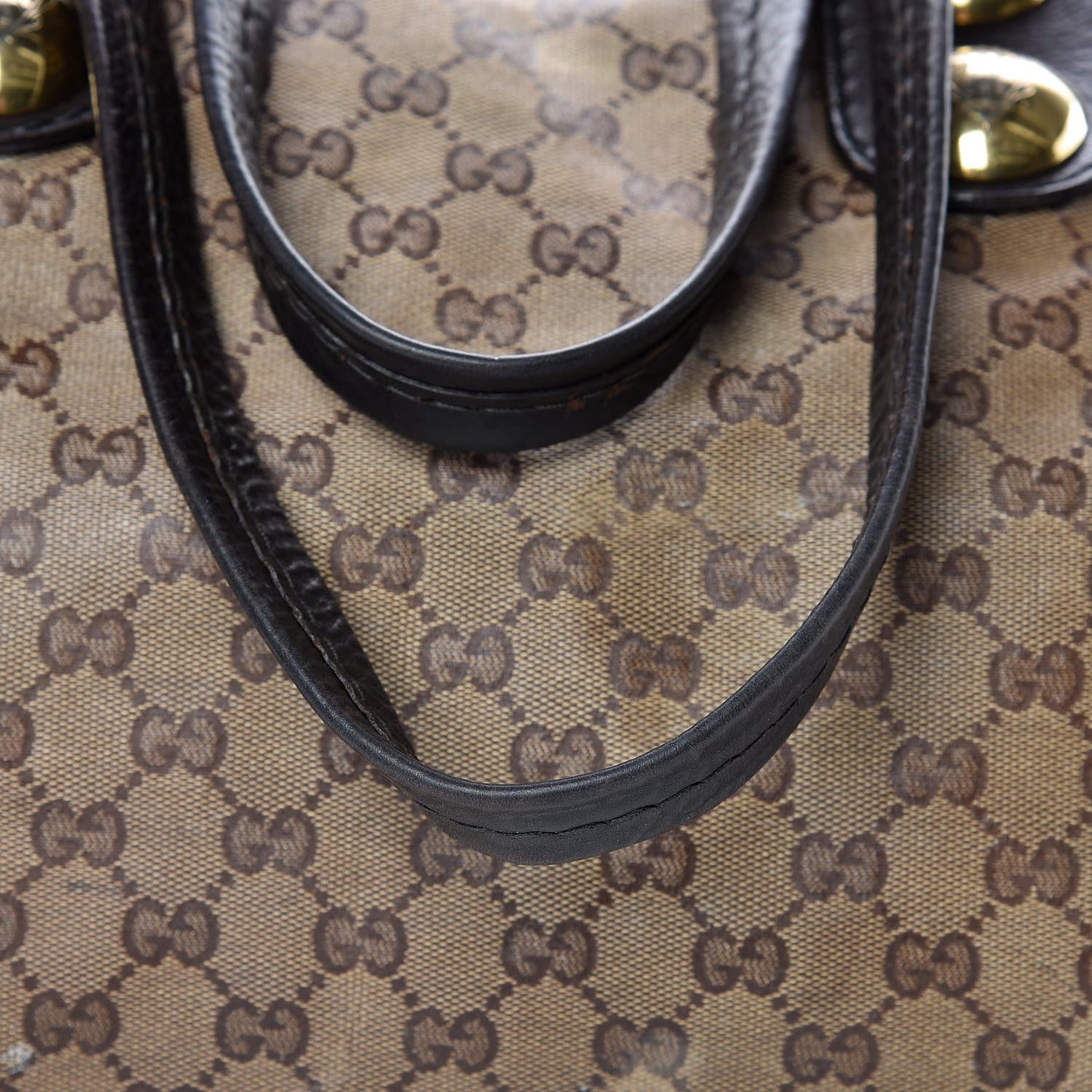 Crystal Monogram Small Babouska Tote Dark Brown
