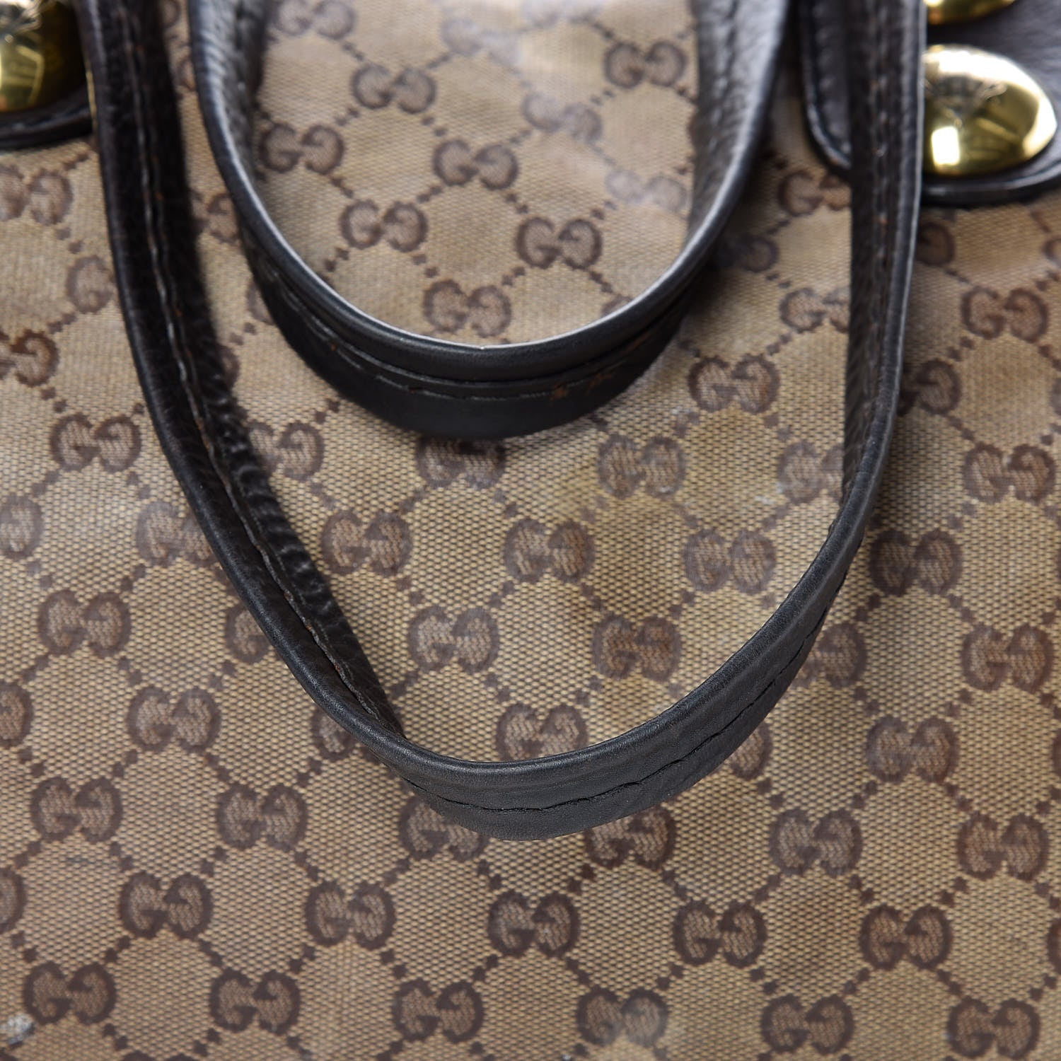Gucci Crystal Monogram Small Babouska Tote Dark Brown 21 of 25