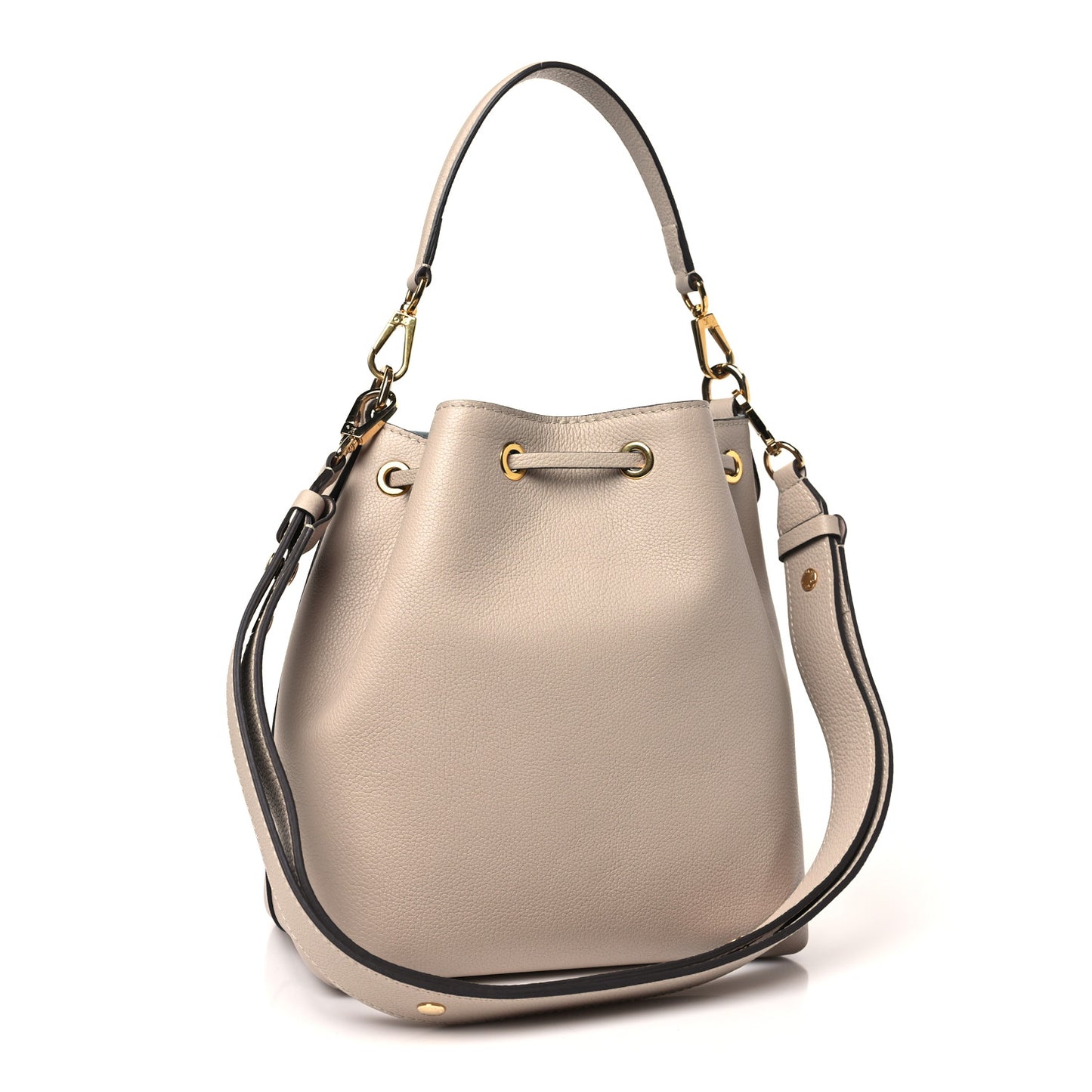 Calfskin Lockme Bucket MM Greige
