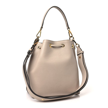 Louis Vuitton Calfskin Lockme Bucket MM Greige 3 of 8