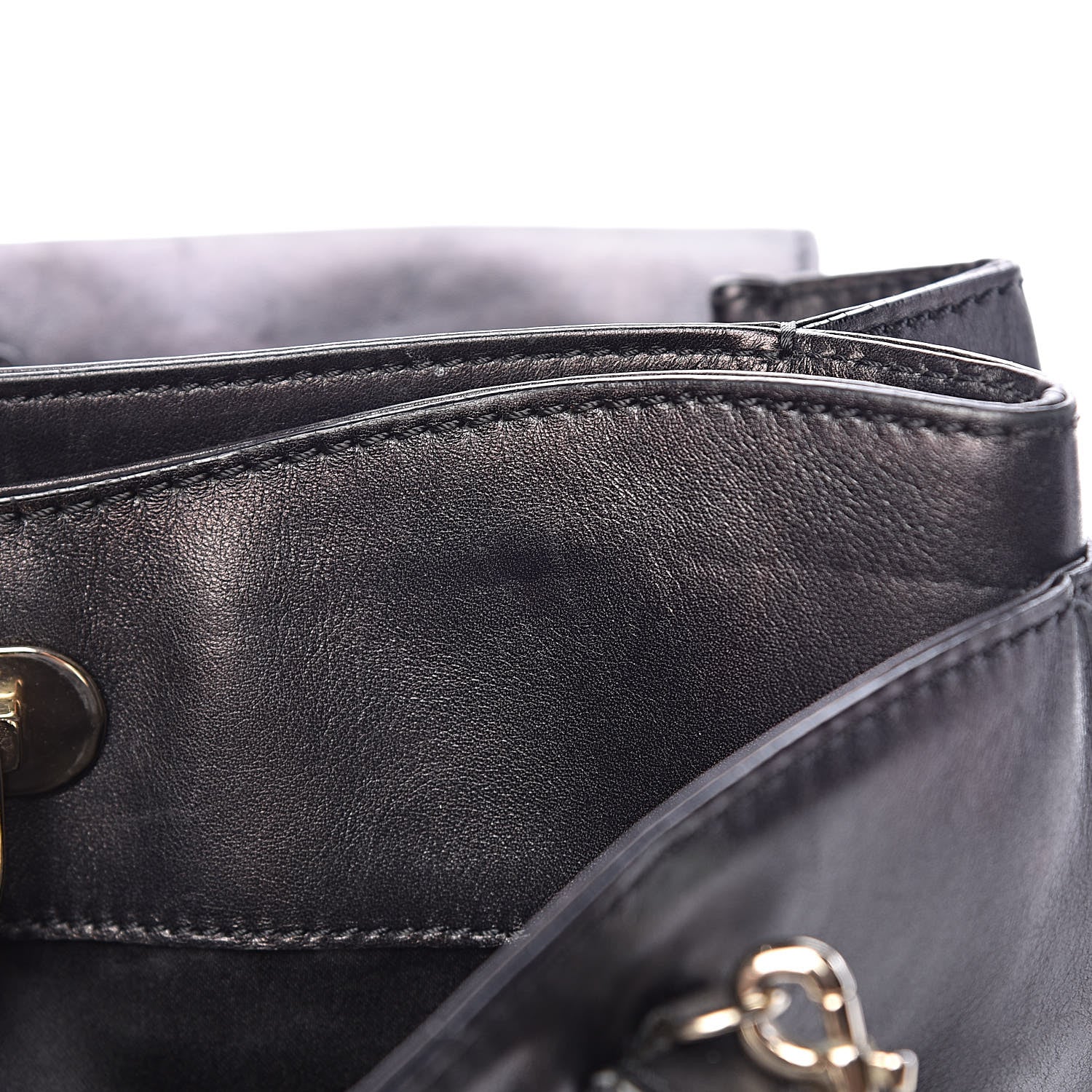 Valentino Garavani Vitello Rockstud Accordion Satchel Black 11 of 22