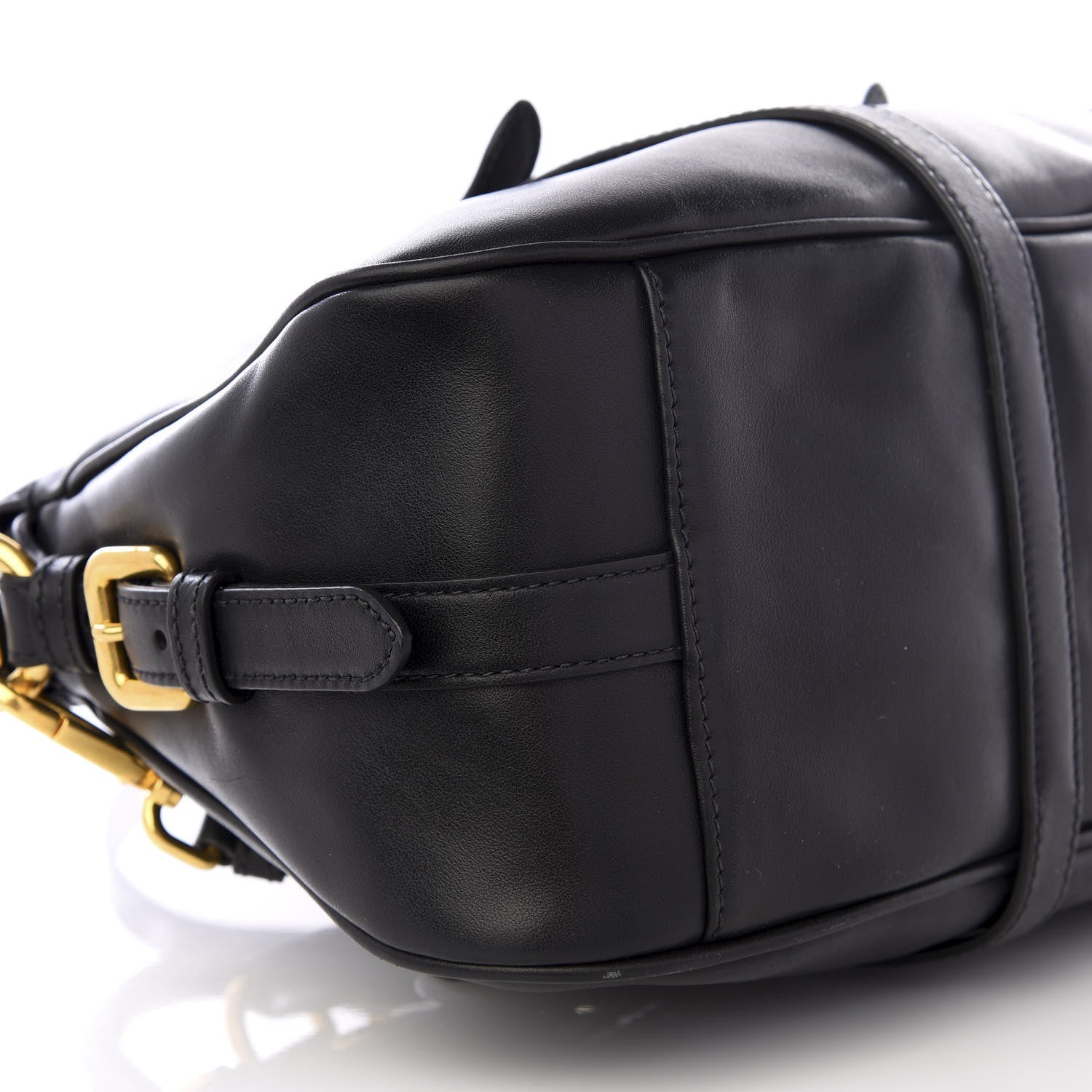 Prada Soft Calf Shopping Satchel Black 5 of 8