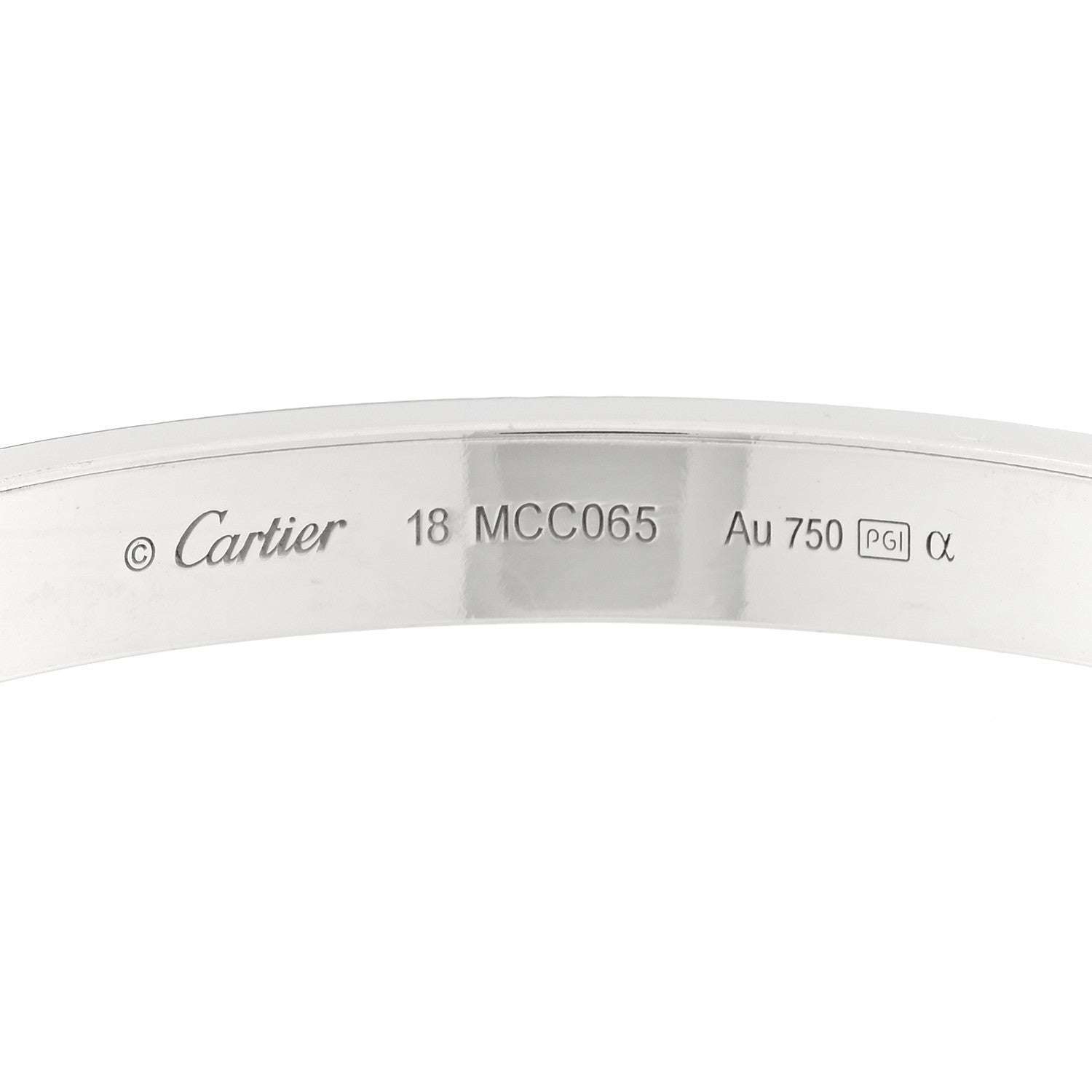 Cartier 18K White Gold Diamond LOVE Paved Bracelet 18 6 of 7