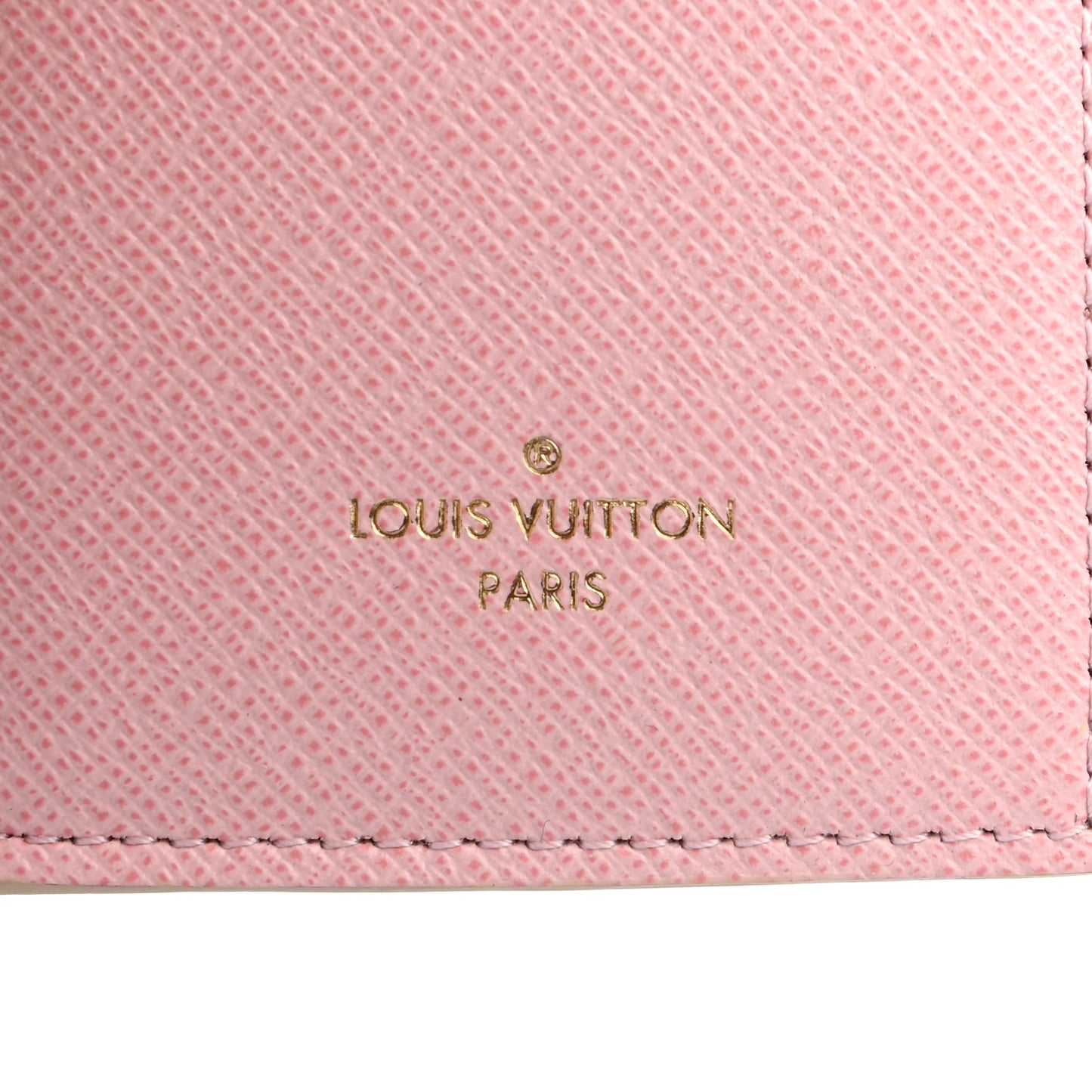 Damier Azur Victorine Wallet Rose Ballerine