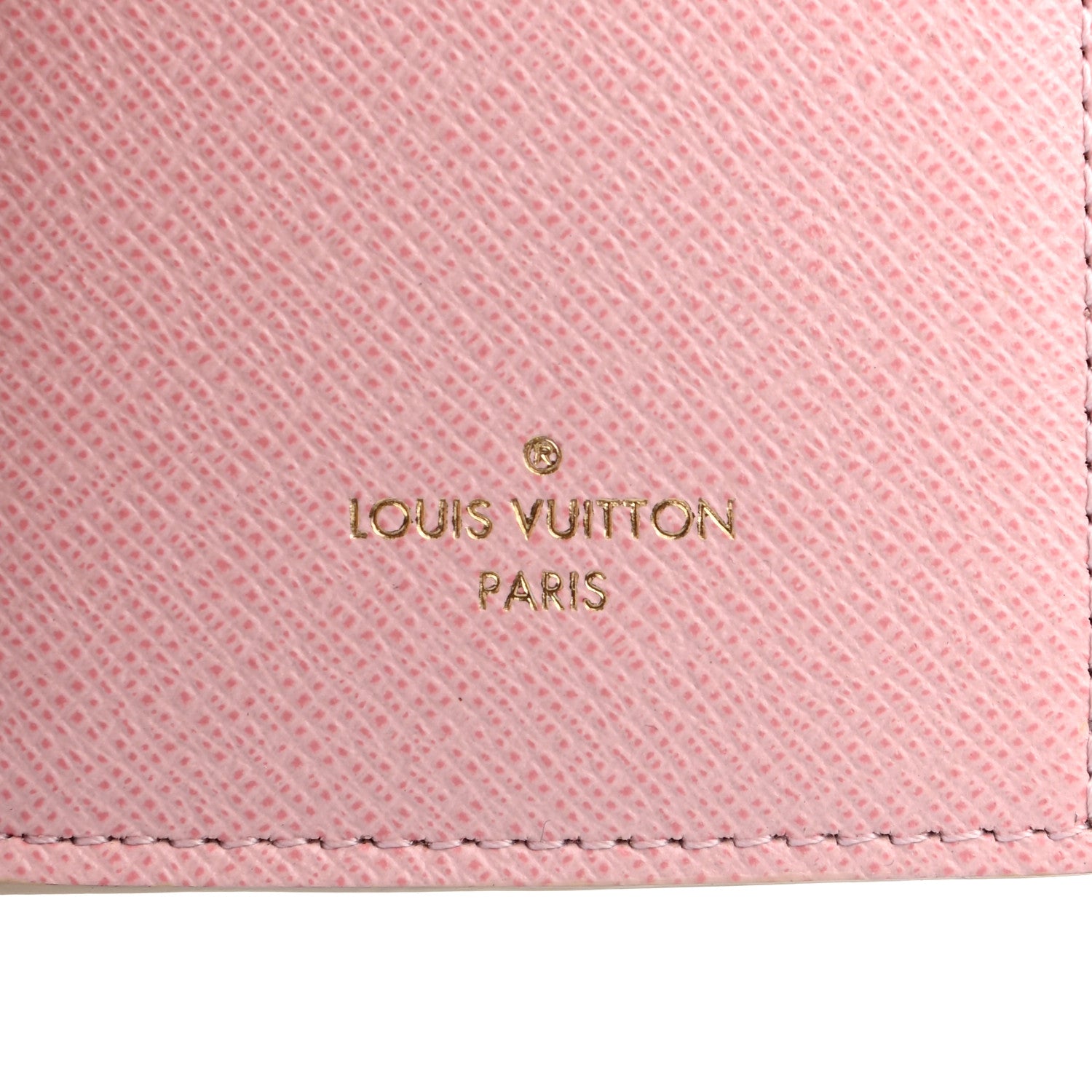 Louis Vuitton Damier Azur Victorine Wallet Rose Ballerine 6 of 7