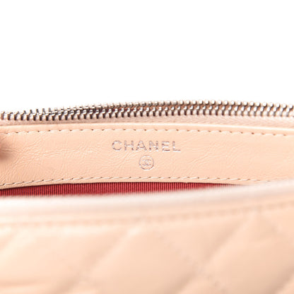Chanel Aged Calfskin Quilted Small Gabrielle Clutch With Chain Beige Black 8 of 13