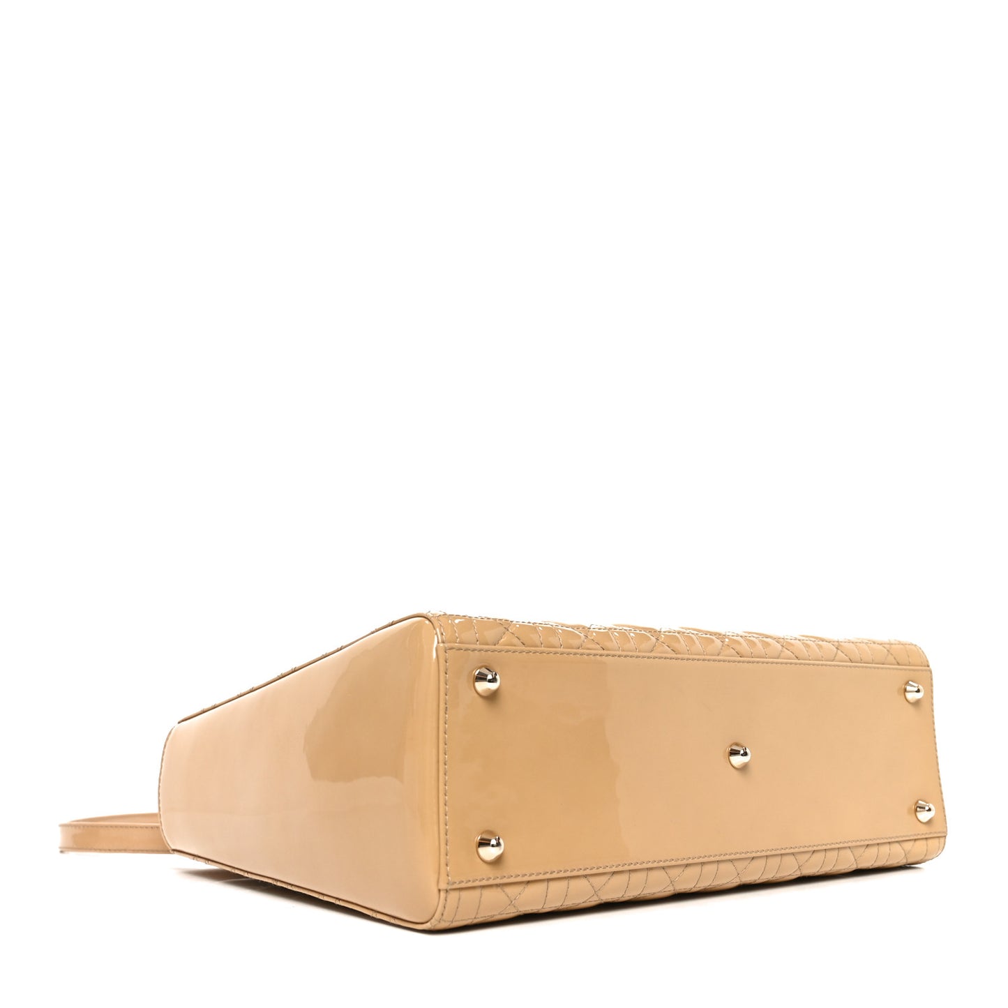 Patent Cannage Large Lady Dior Beige