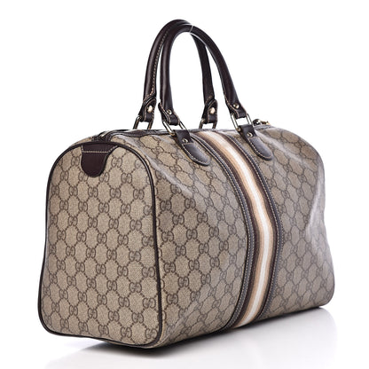 Gucci GG Plus Monogram Web Medium Joy Boston Dark Brown 3 of 14