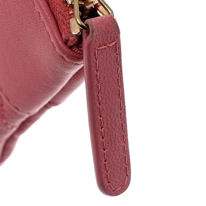 Chanel Sheepskin Quilted Small Mademoiselle Vintage Zip Pouch Dark Pink 9 of 9