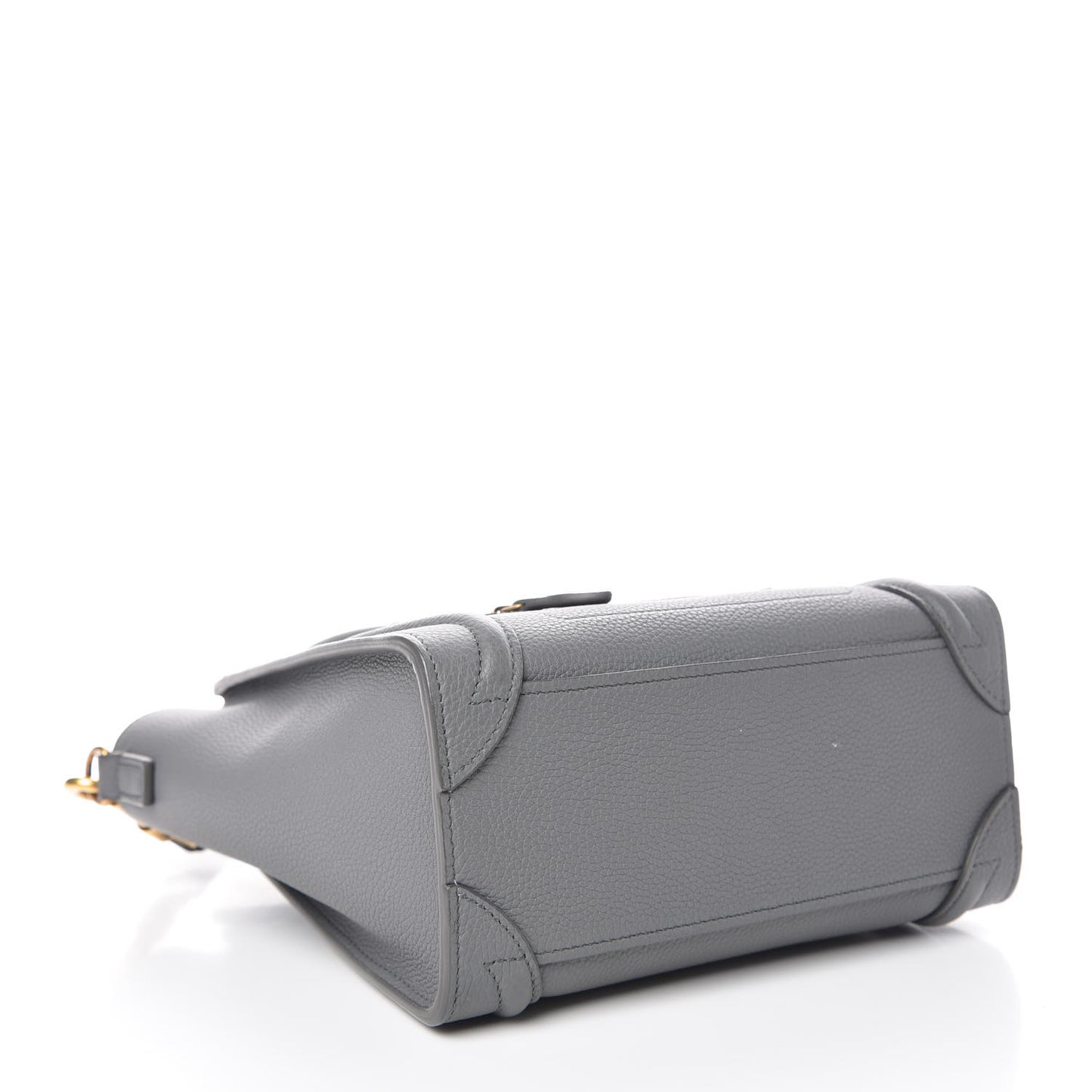Drummed Calfskin Nano Luggage Kohl