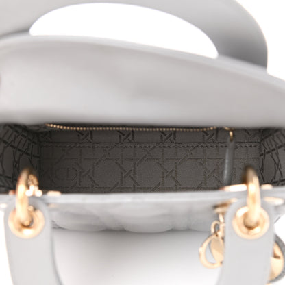 Christian Dior Metallic Lambskin Cannage Mini Lady Dior Grey 5 of 9