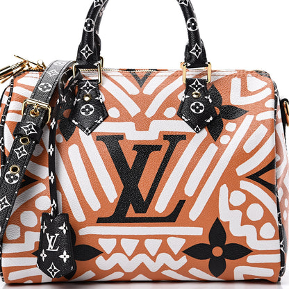Louis Vuitton Monogram Giant Crafty Speedy Bandouliere 25 Creme Caramel 6 of 8