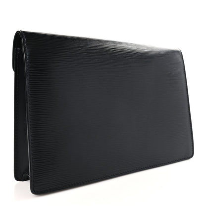 Louis Vuitton Epi Pochette Sellier Dragonne Clutch Black 3 of 8