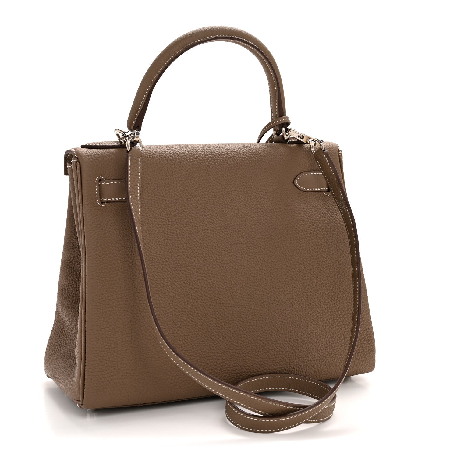 Hermes Togo Kelly Retourne 28 Etoupe 3 of 13