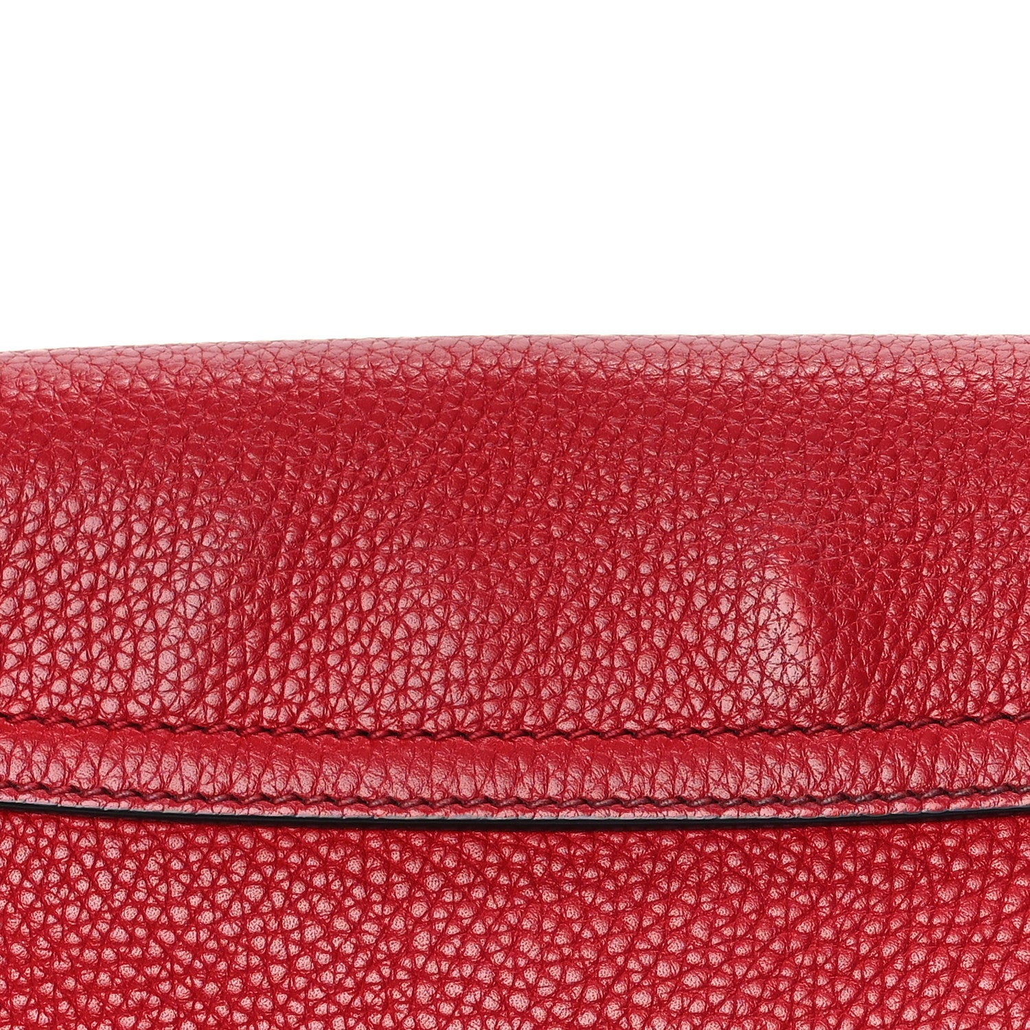 Gucci Pebbled Calfskin Medium Soho Flap Crossbody Tabasco Red 9 of 11