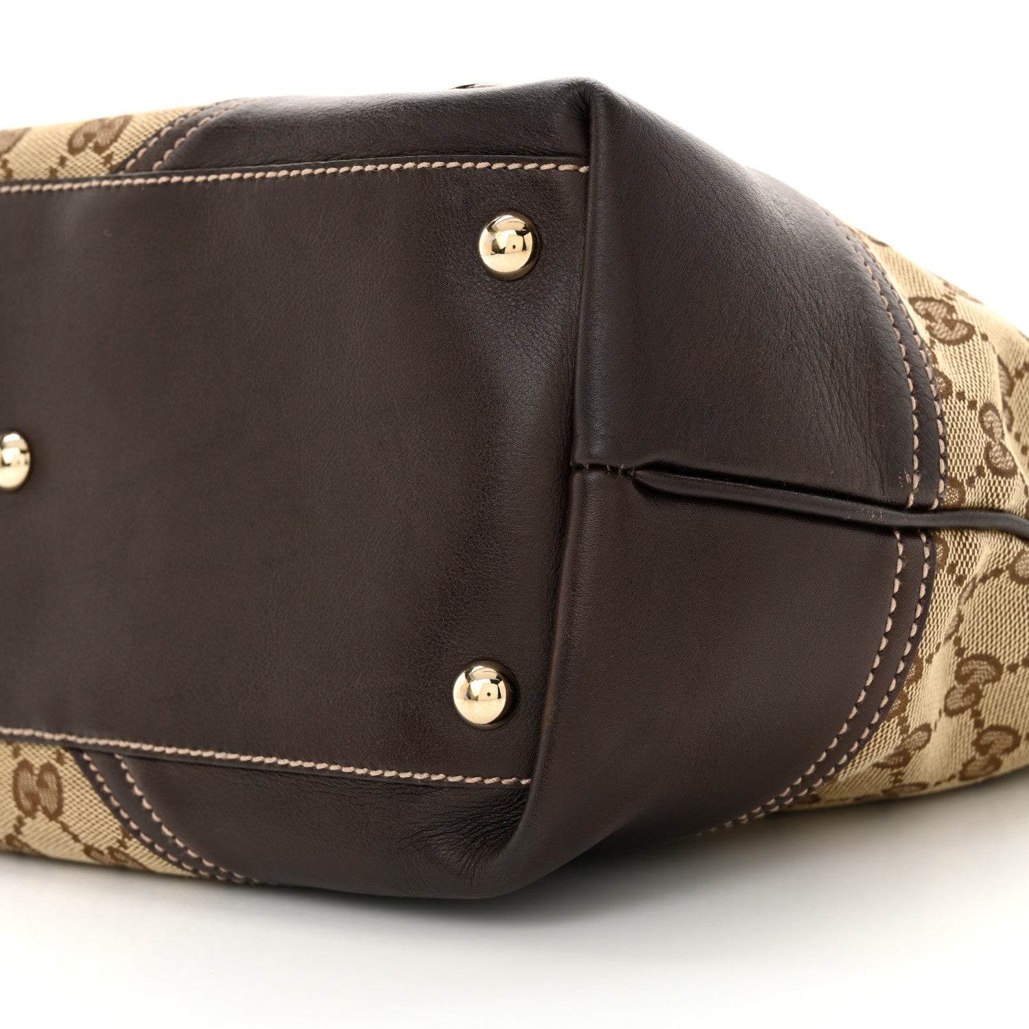 Gucci Monogram Medium New Britt Tote Brown 10 of 12