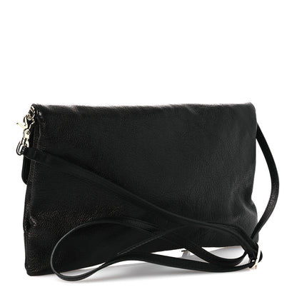 Balenciaga Chevre Gold Metallic Edge Hardware Envelope Clutch Black 4 of 12
