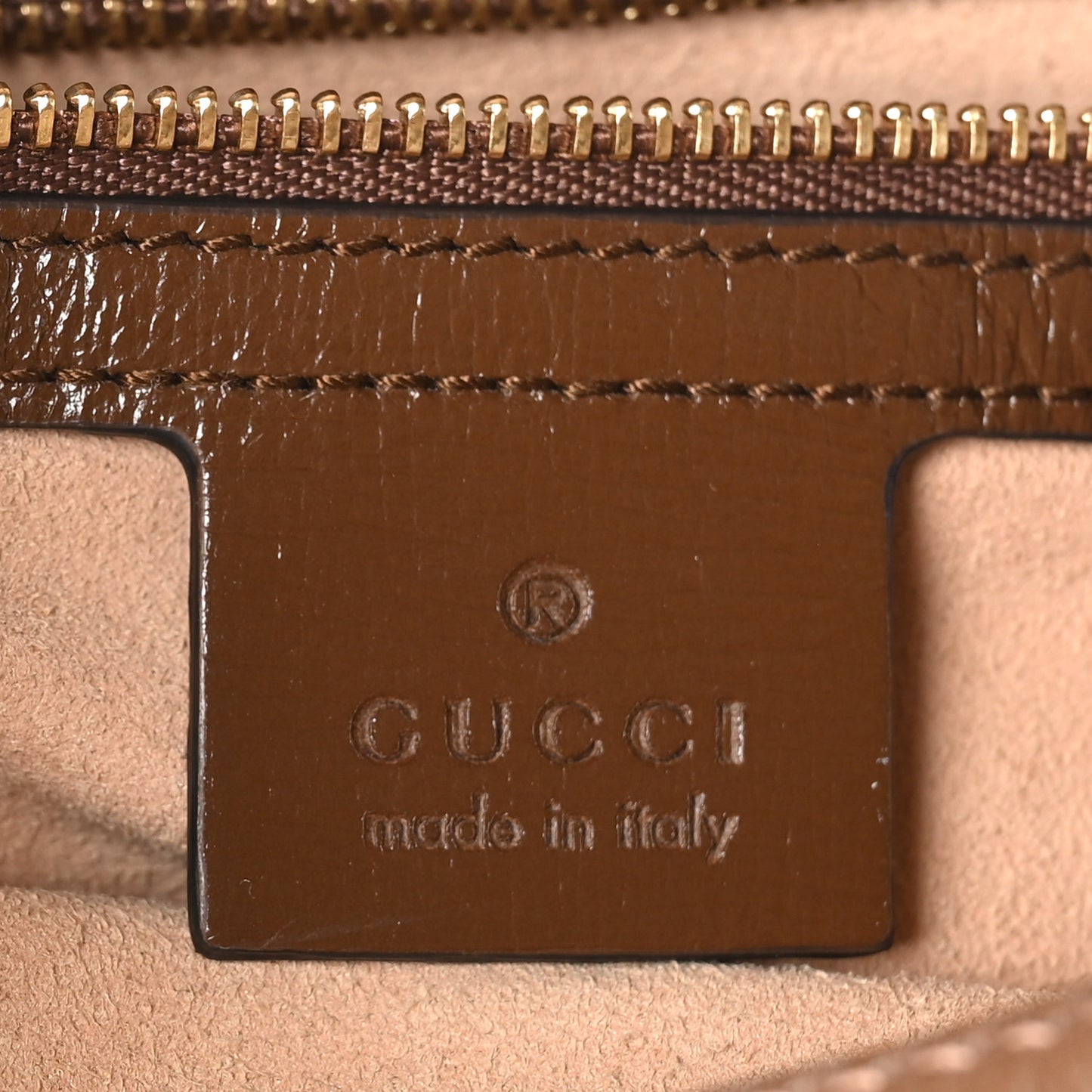 GG Supreme Monogram Small Horsebit 1955 Shoulder Bag Beige Brown Sugar