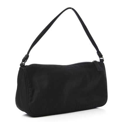 Prada Tessuto Nylon Pochette Bag Black 3 of 10
