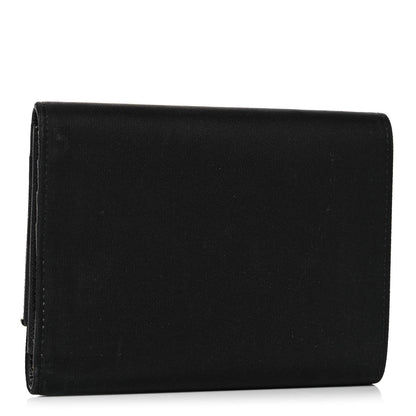 Prada Tessuto Nylon Tri-Fold Compact Wallet Black 3 of 16
