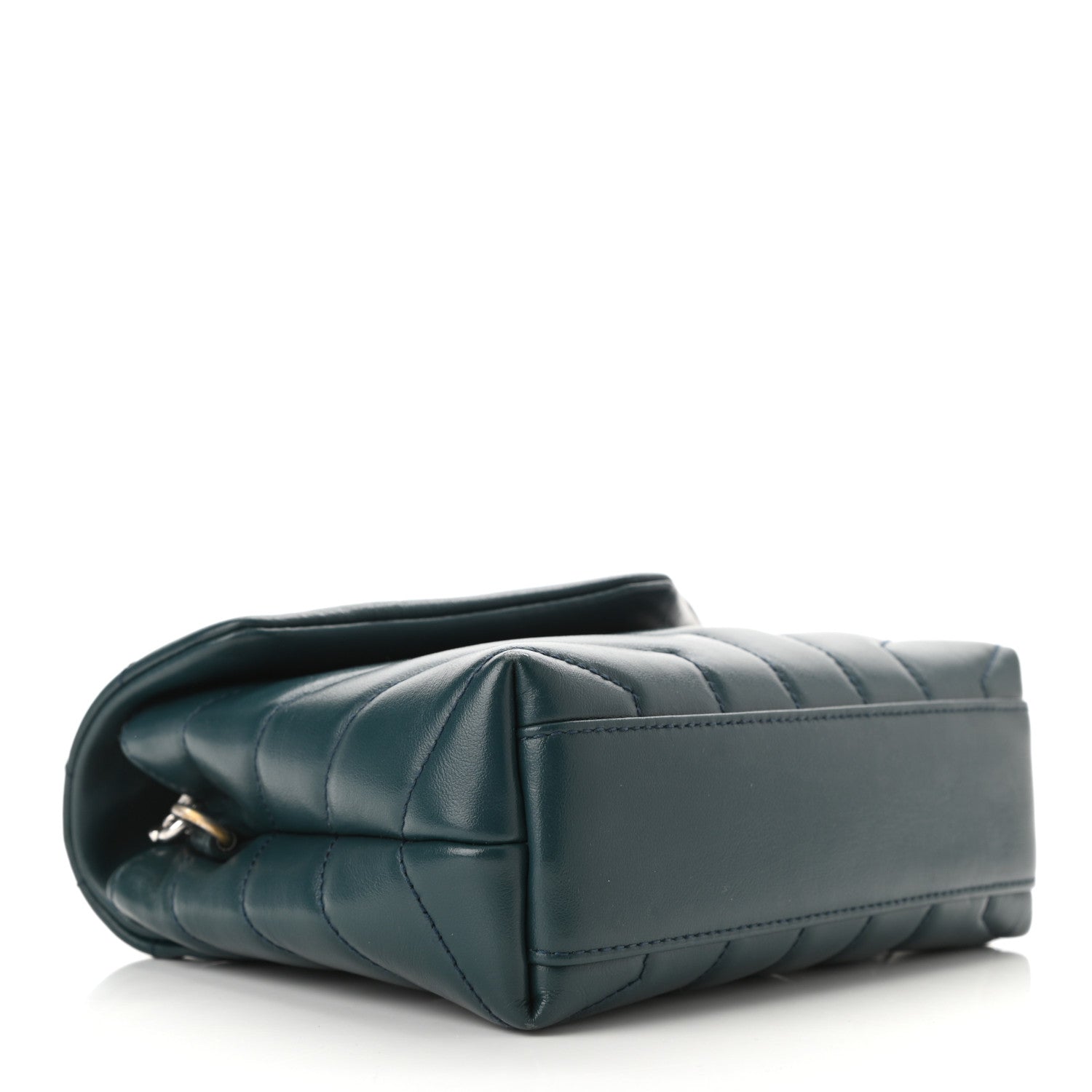 Saint Laurent Calfskin Y Quilted Monogram Toy Loulou Satchel Dark Turquoise 5 of 11