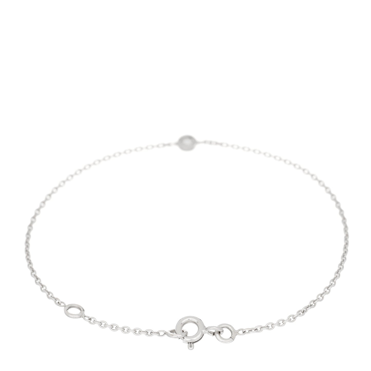 18K White Gold Diamond Station Bracelet