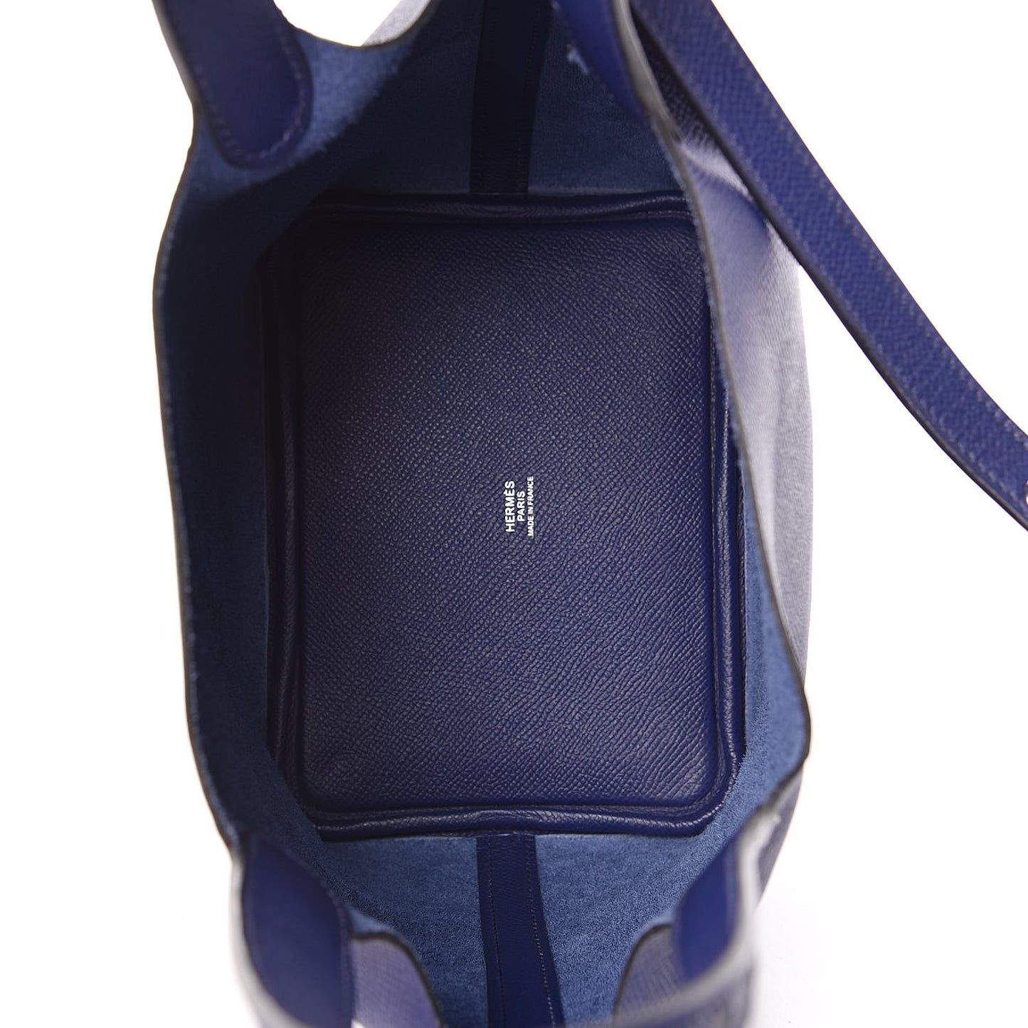 Epsom Tressage De Cuir Picotin Lock 18 PM Bleu Encre Brique Black