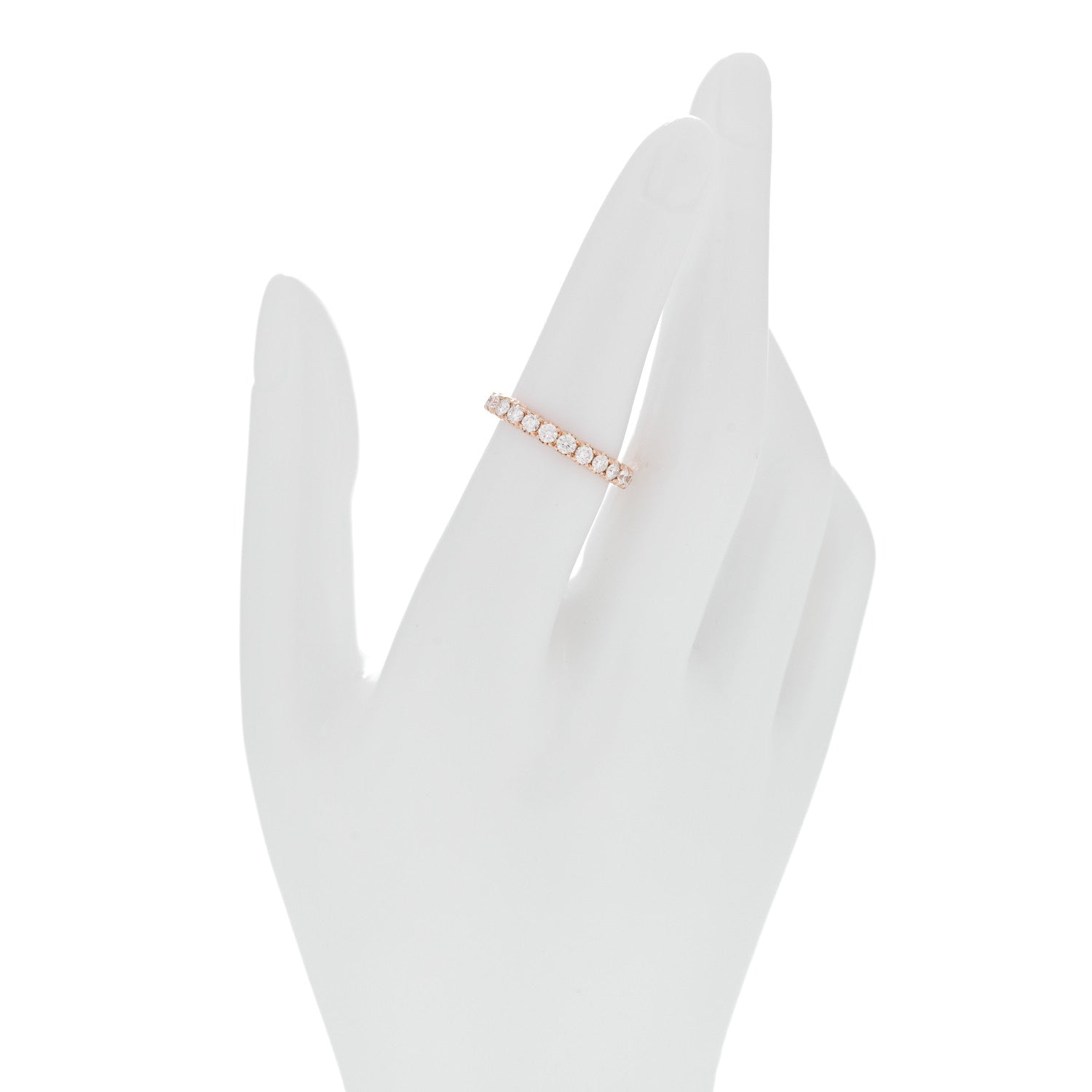 Parker & West by FASHIONPHILE 18K Rose Gold Diamond 1.08ct Full Eternity Band Ring 53 6.25 2 of 4