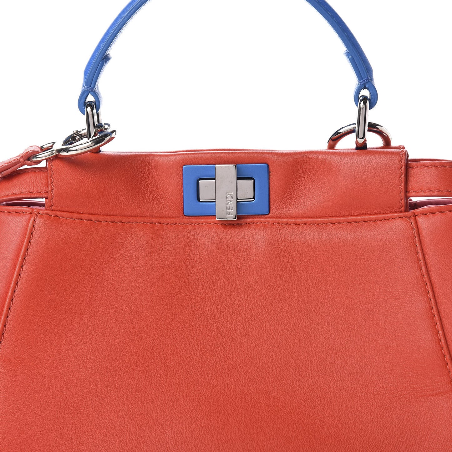 Nappa Colorblock Mini Peekaboo Iconic Satchel Papavero Bubblegum Blue Royal