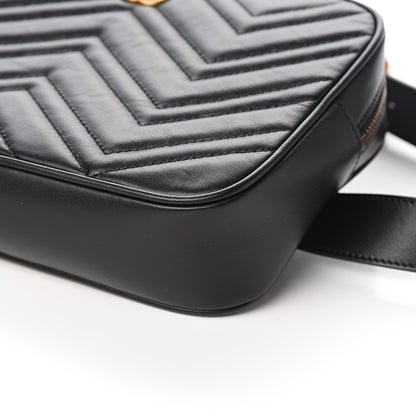 Gucci Calfskin Matelasse Mens GG Marmont Belt Bag 90 36 Black 8 of 9
