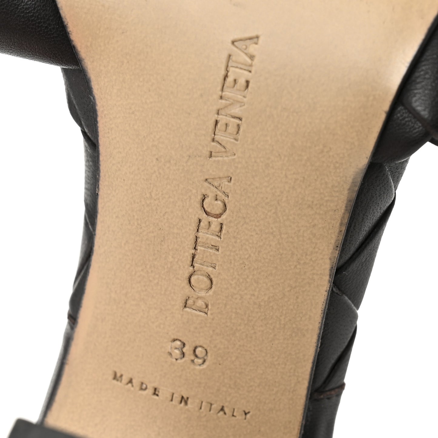 Nappa Maxi Intrecciato Lido Mule Sandals 39 Fondant