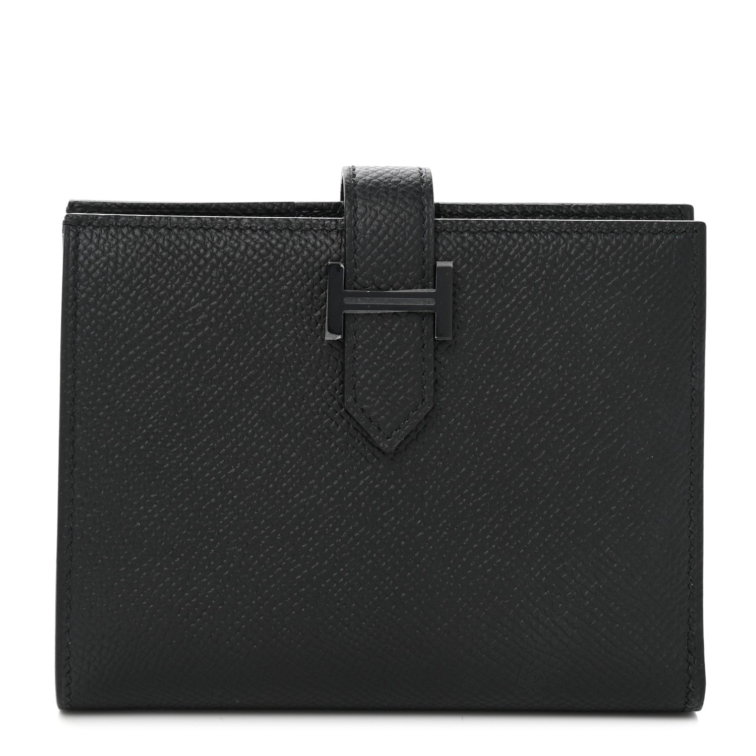 Hermes Epsom Monochrome Bearn Compact Wallet Black 1 of 9