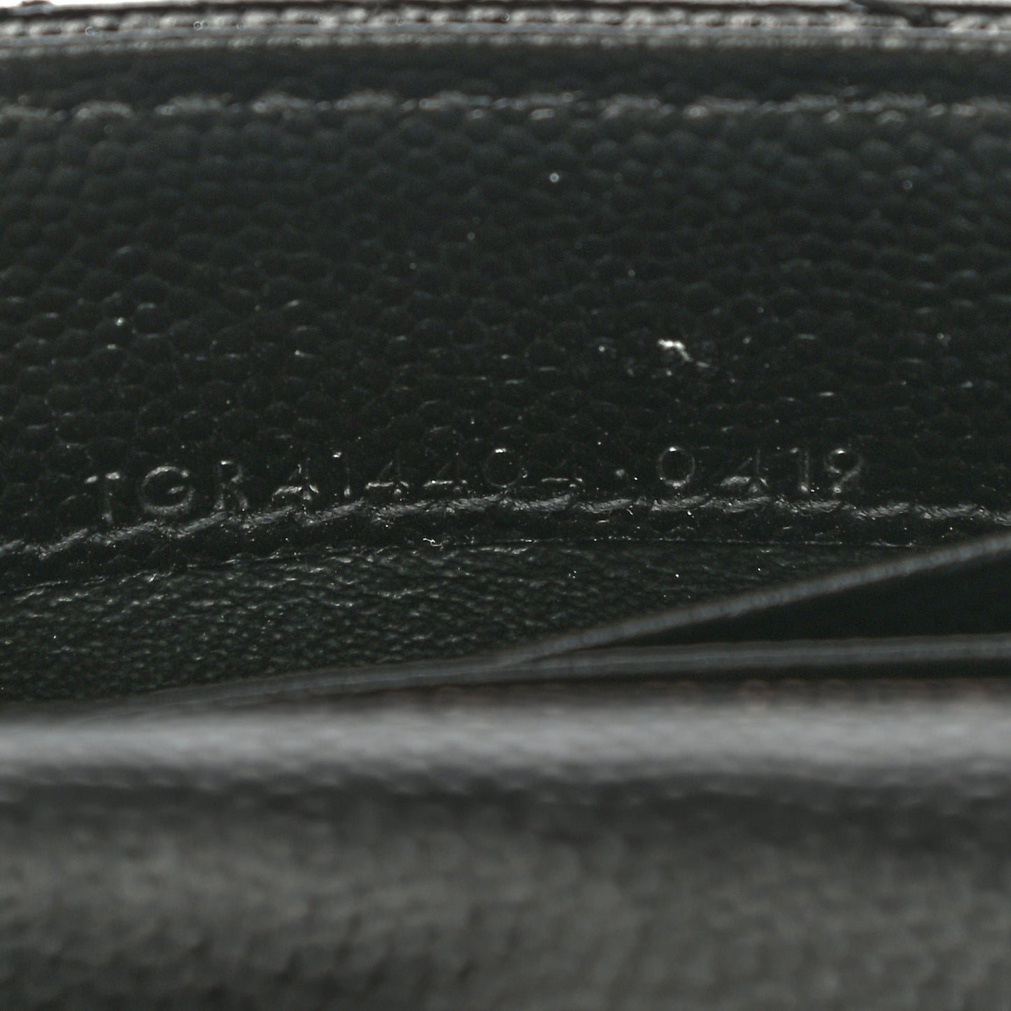 Grain De Poudre Matelasse Chevron Small Monogram Envelope Wallet Black