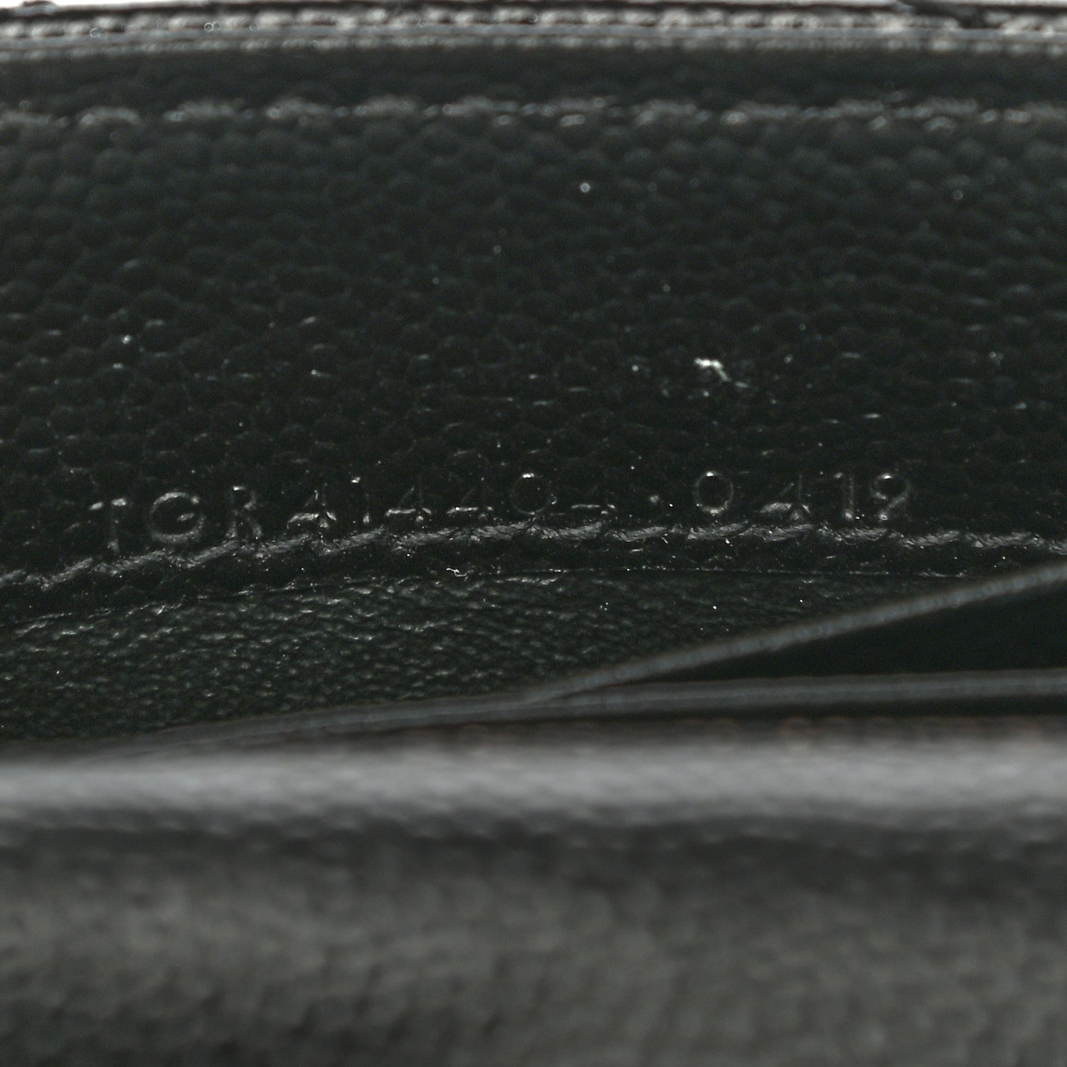 Saint Laurent Grain De Poudre Matelasse Chevron Small Monogram Envelope Wallet Black 7 of 7